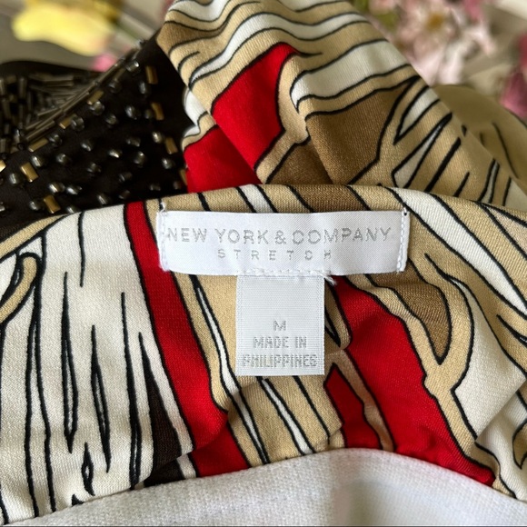 •New York & Co• Sleeveless Maxi Dress with Beading - Size Medium - Picture 2 of 8